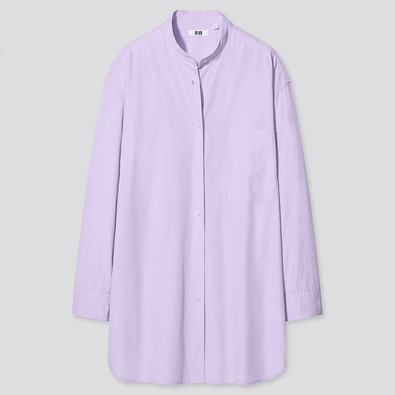 

Рубашка Uniqlo OVERSIZED  лиловая, Рубашка Uniqlo OVERSIZED S лиловая