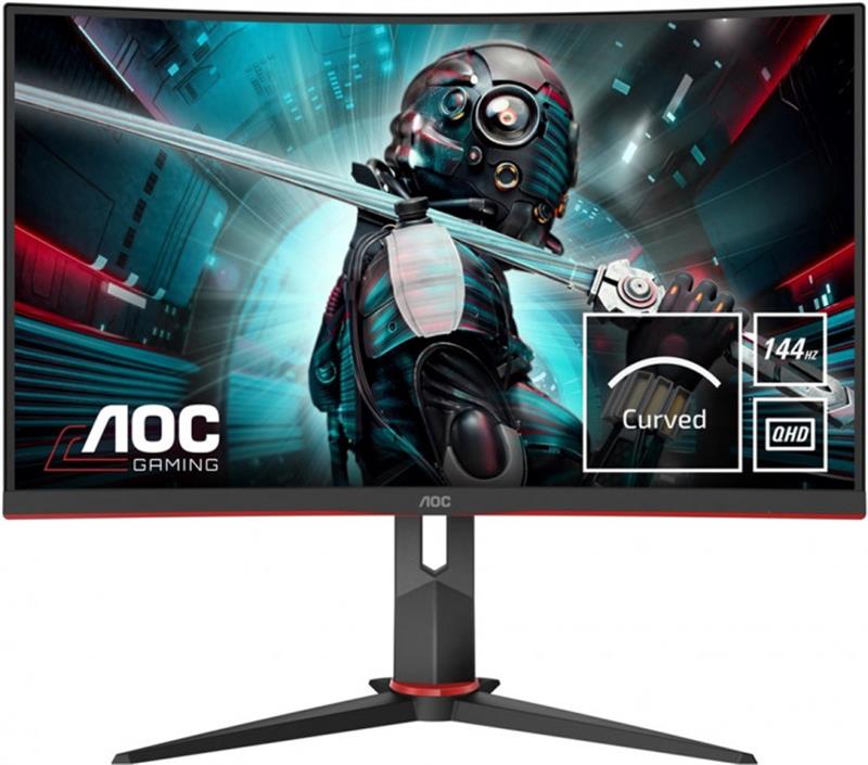 

Монитор AOC 27" CQ27G2U/BK VA Black Curved; 2560x1440 (144 Гц), 250 кд/м2, 1 мс, DisplayPort, 2хHDMI, 4хUSB3.0, динамики 2х2 Вт