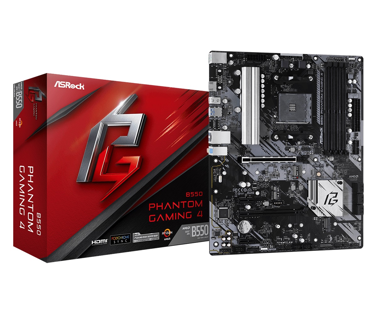 

Материнская плата ASRock B550 Phantom Gaming 4 Socket AM4