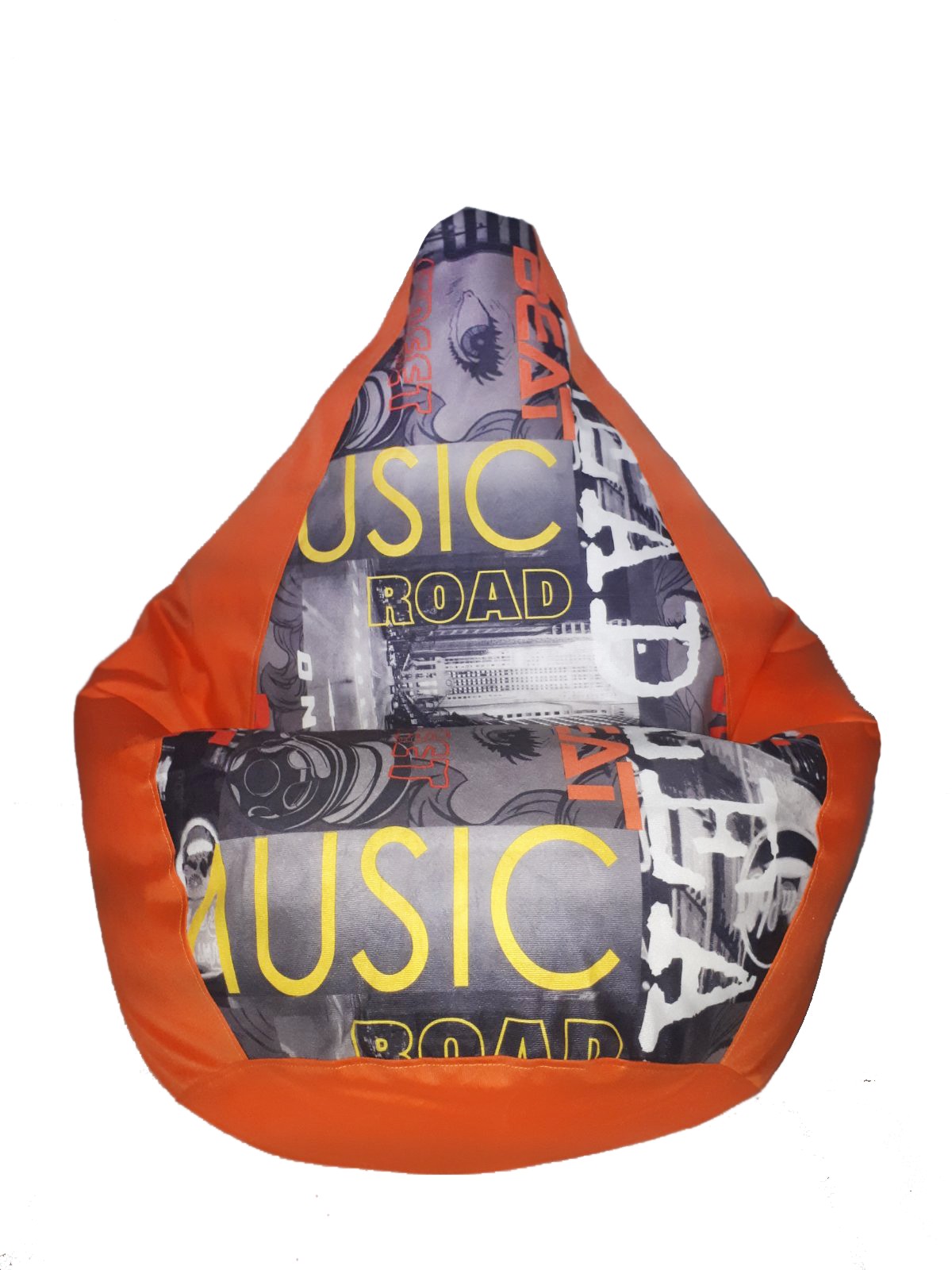 

Кресло-мешок Ecobag Груша комби 120/80 Оранжевый