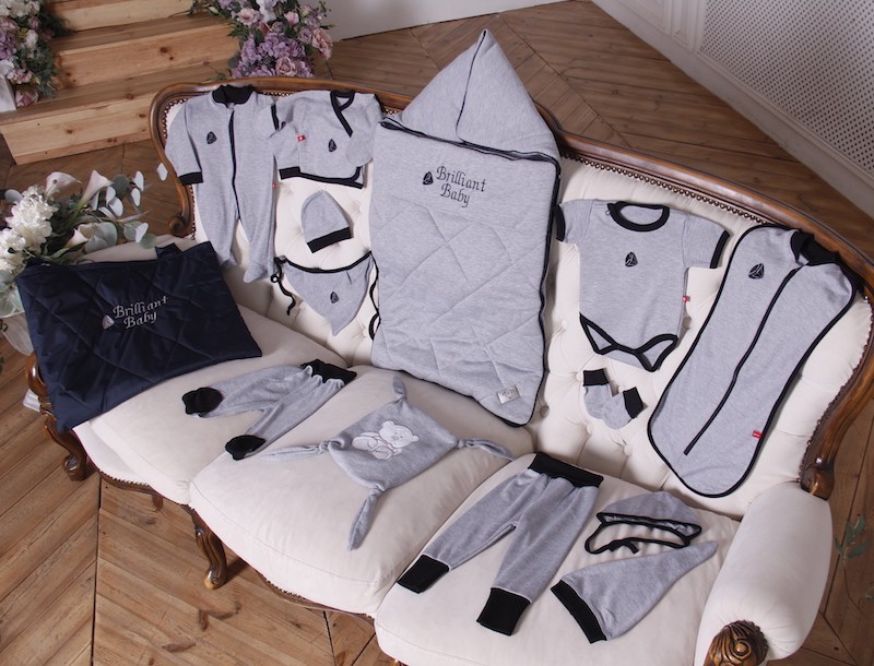 

Набор в роддом (13 предметов) Baby Bag темно-серый 56