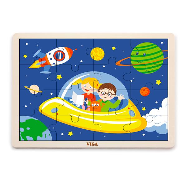 

Деревянный пазл Viga Toys В космосе, 16 эл. (51457)