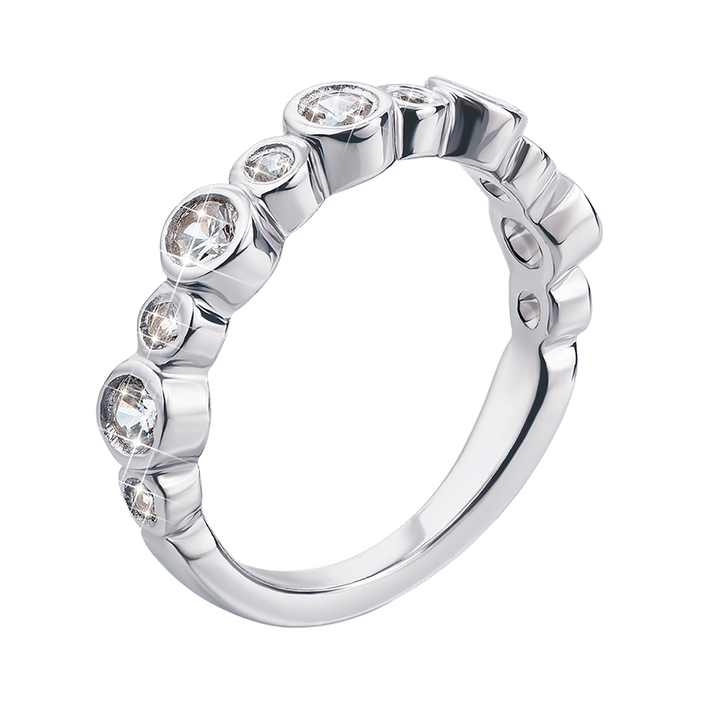 

Серебряное кольцо с фианитами 000133937 18 размера