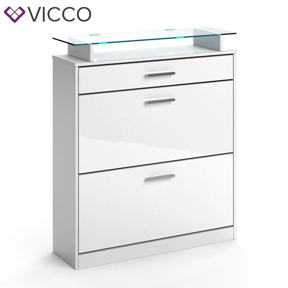 

Шкафчик для обуви с подсветкой Vicco Alex, белый