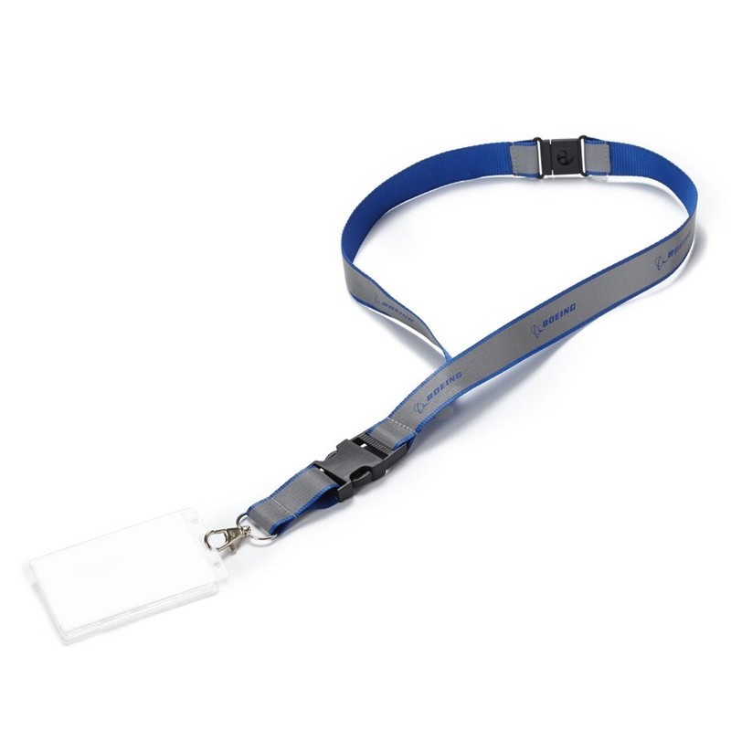

Лента для бейджа Boeing Reflective Strap Lanyard Серая