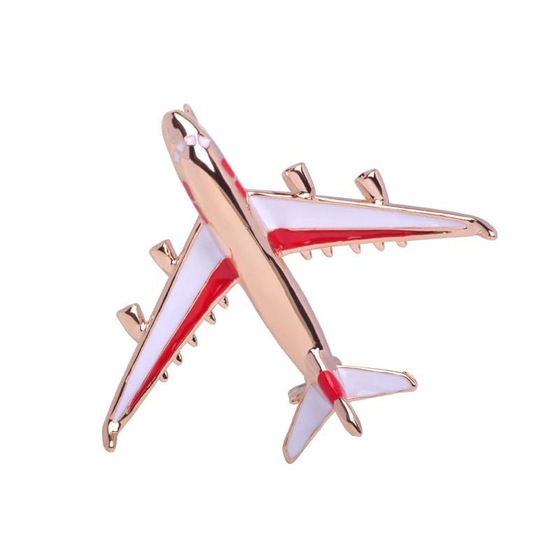 

Брошь FashionAir Самолёт красная эмаль