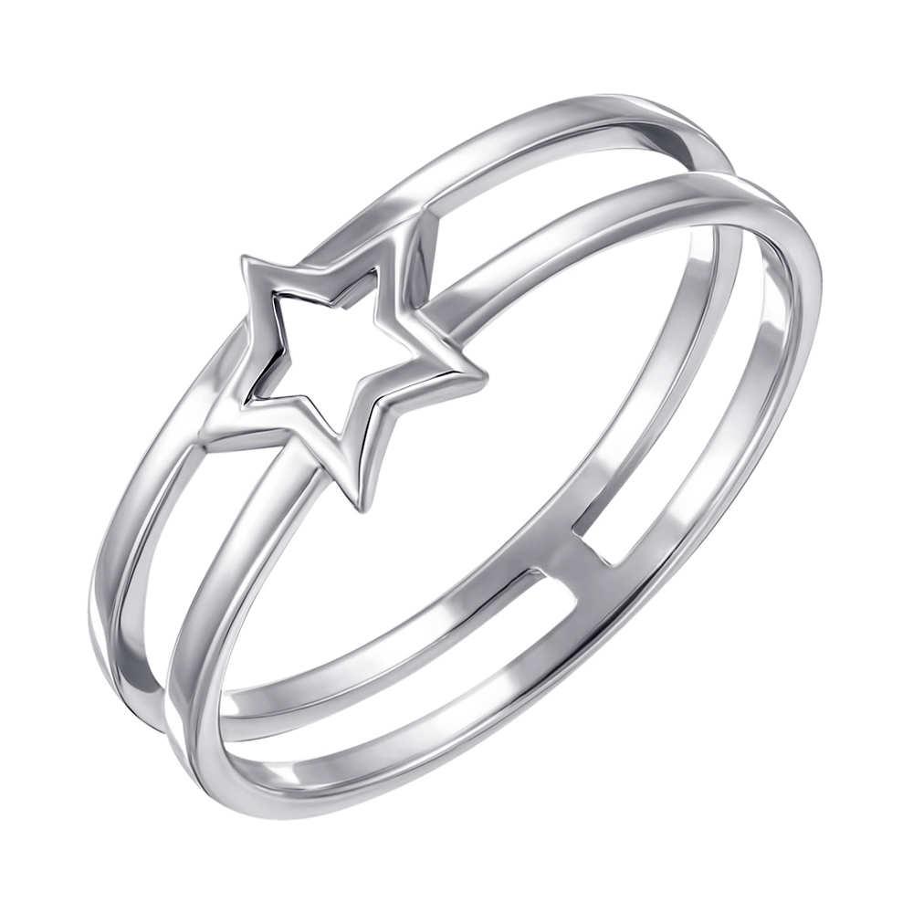 

Серебряное двойное кольцо 000123096 18.5 размера