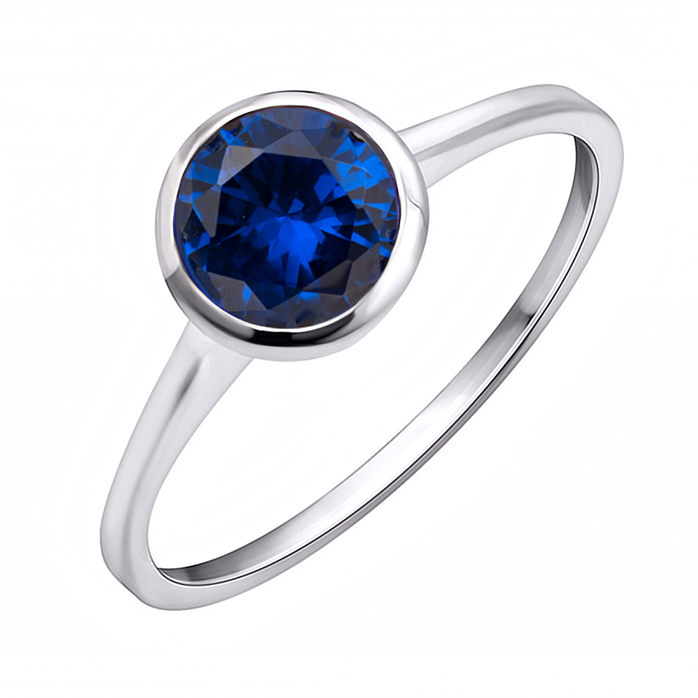 

Серебряное кольцо с сапфиром 000144877 18.5 размера