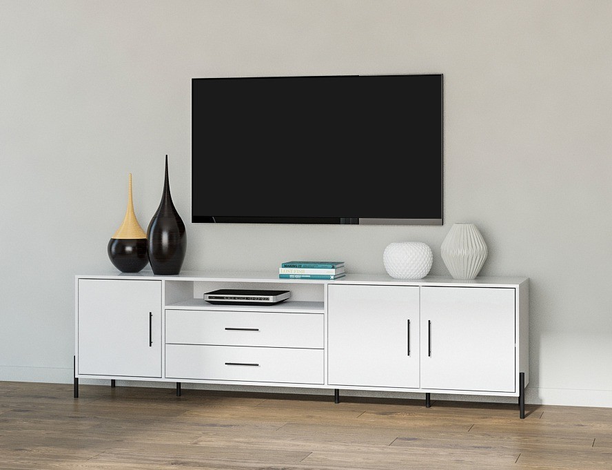 

Тумба ТВ Helvetia Rumba I белый глянец 210х59х42 см 249PJY40