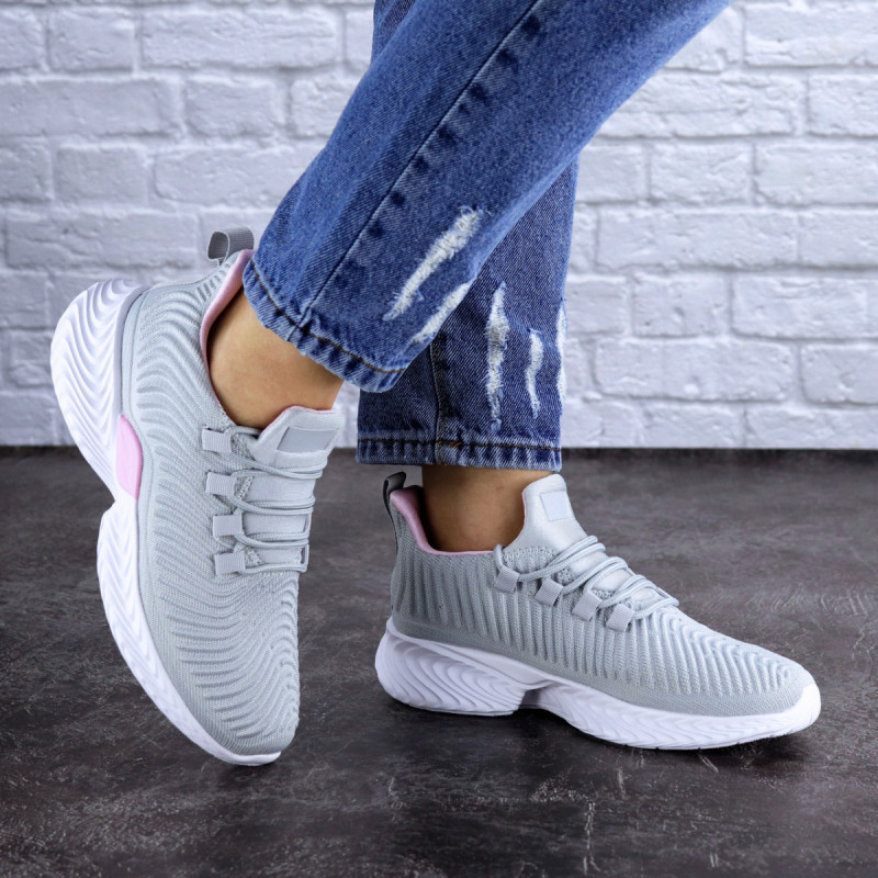 

Женские кроссовки Shoes Ripple 36 (23,5 см) 1730 серые текстиль стильные