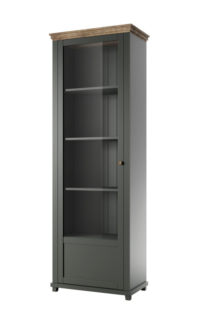 

Витрина Helvetia Evora левая зеленый/дуб лефкас 71x200x42 см 24ZRJU05