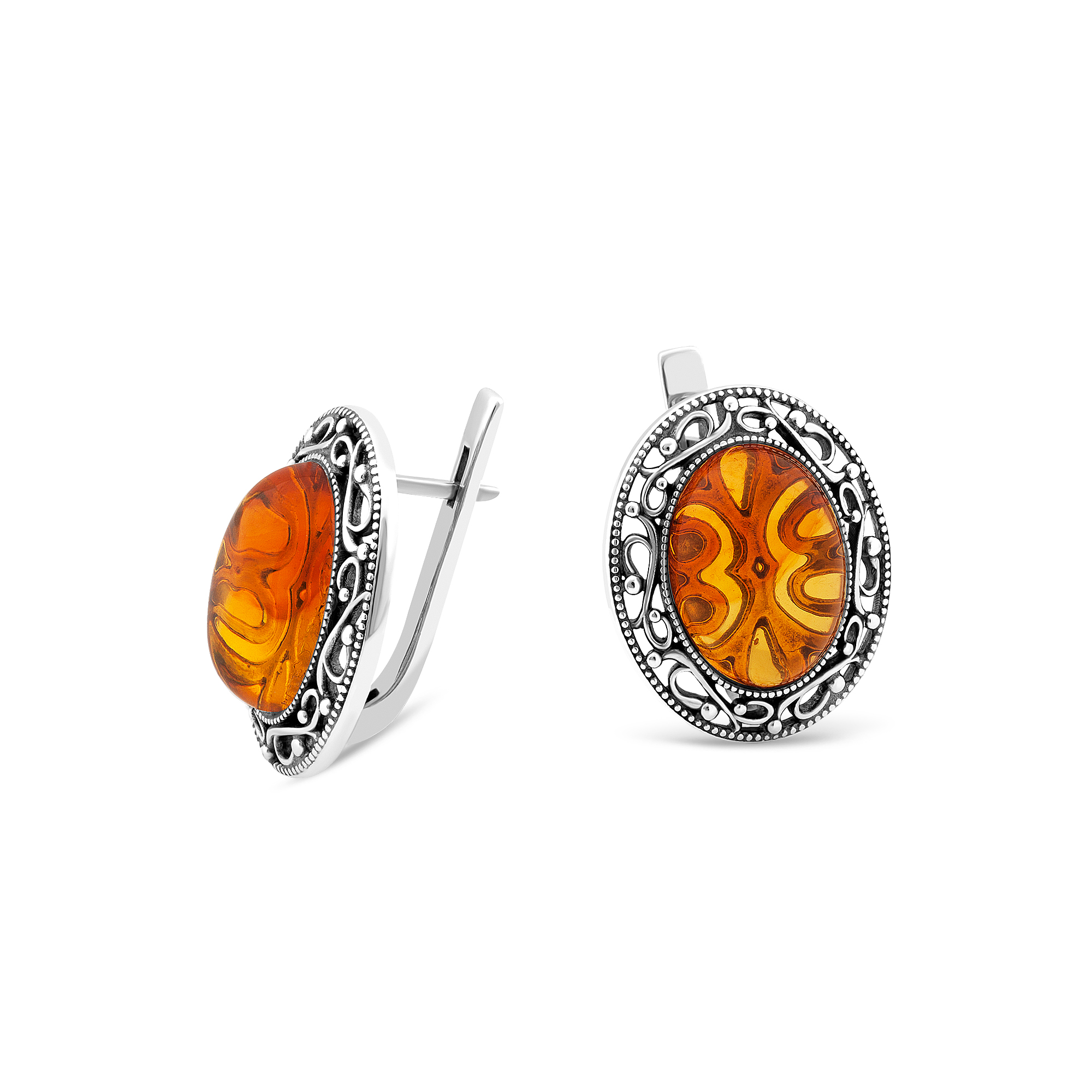 

Серьги с янтарем 708 и чернением 9.5