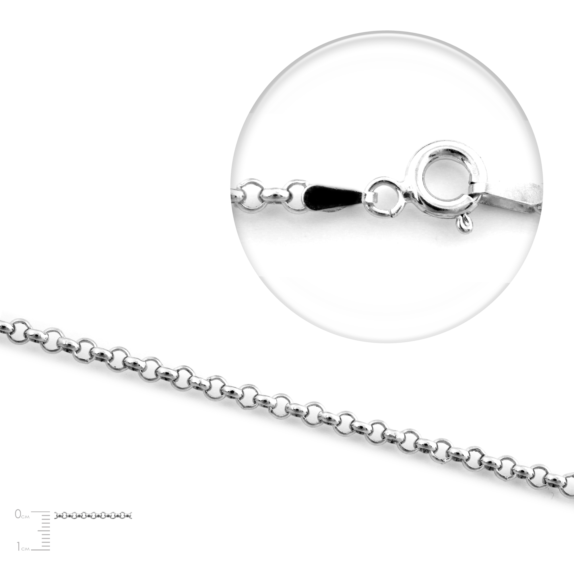 

Серебряная цепь ROLO 35 rod 55