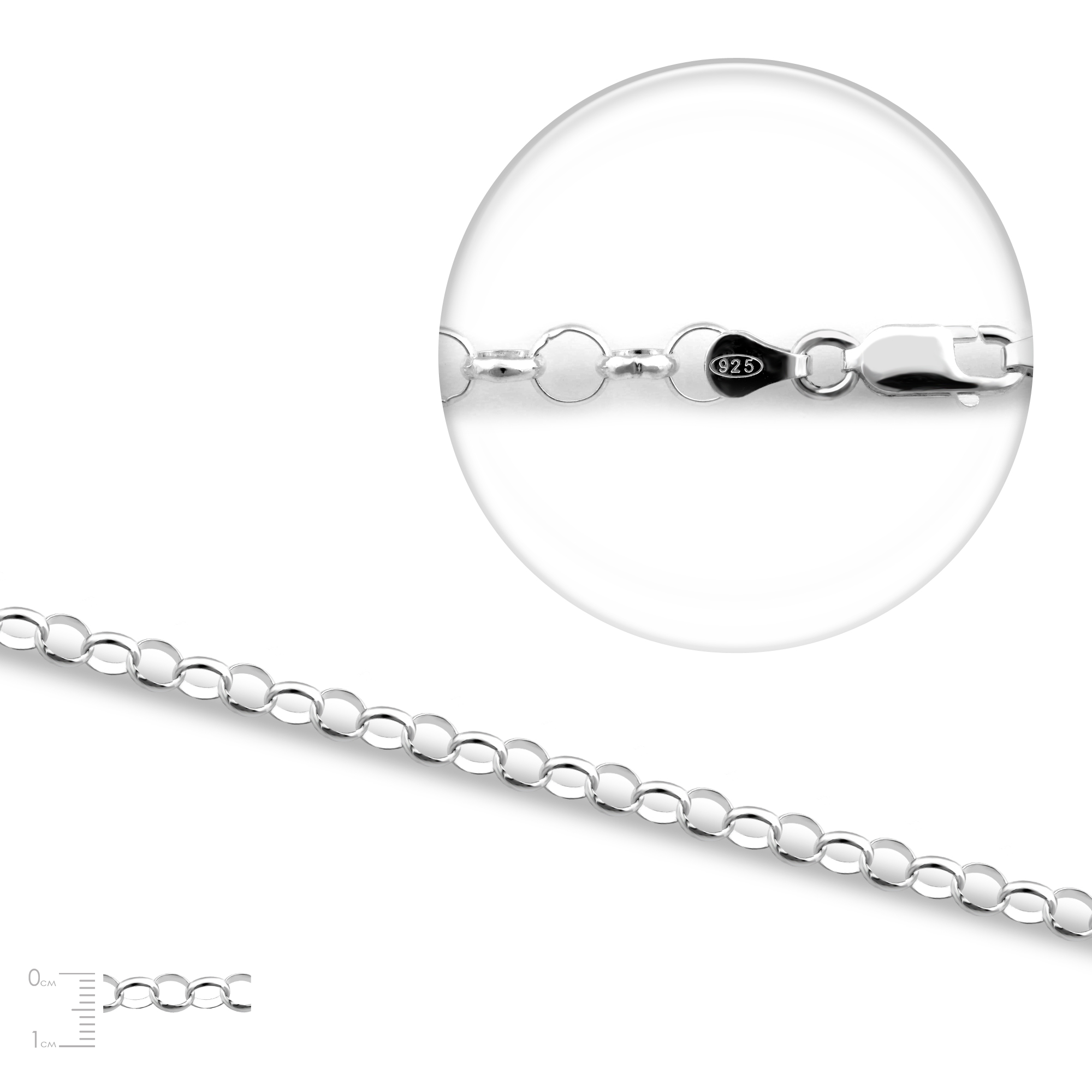 

Серебряная цепь ROLO 125 55
