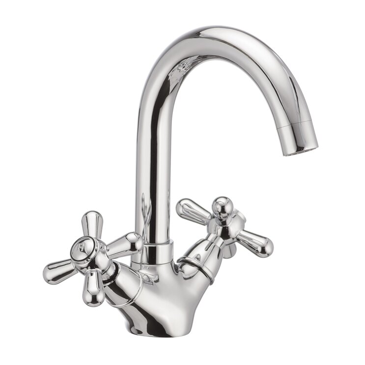 

Кран для умывальника двухрычажный HAIBA хром DOMINOX 274 латунь HB0087