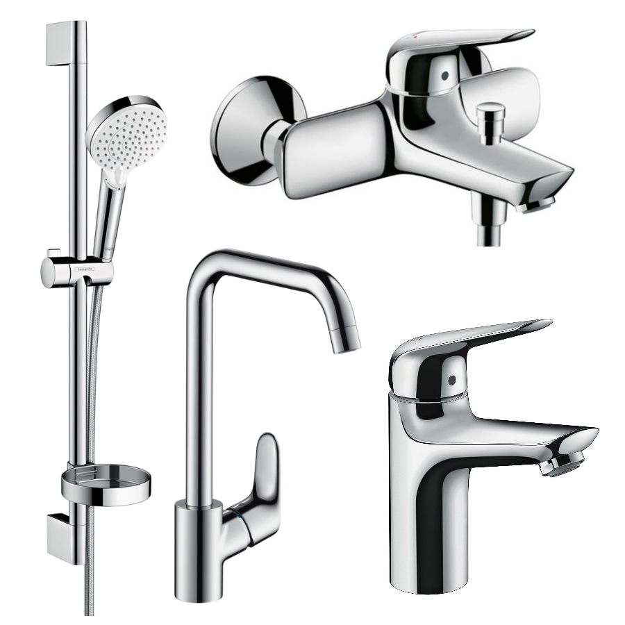 

Набор смесителей в ванную HANSGROHE NOVUS хром латунь 1162019