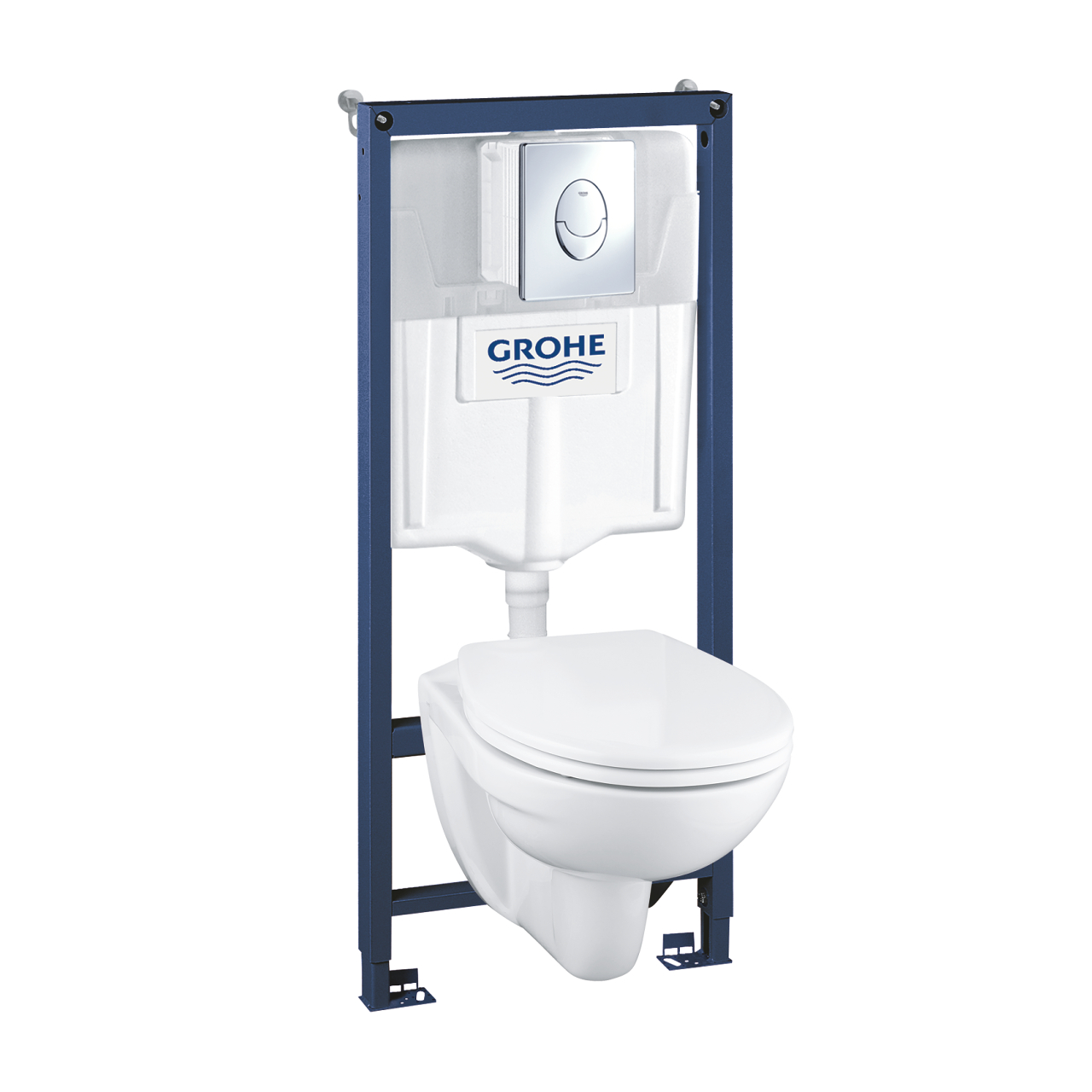 

Комплект инсталляции GROHE SOLIDO кнопка хром унитаз GROHE с крышкой микролифт дюропласт 39192000