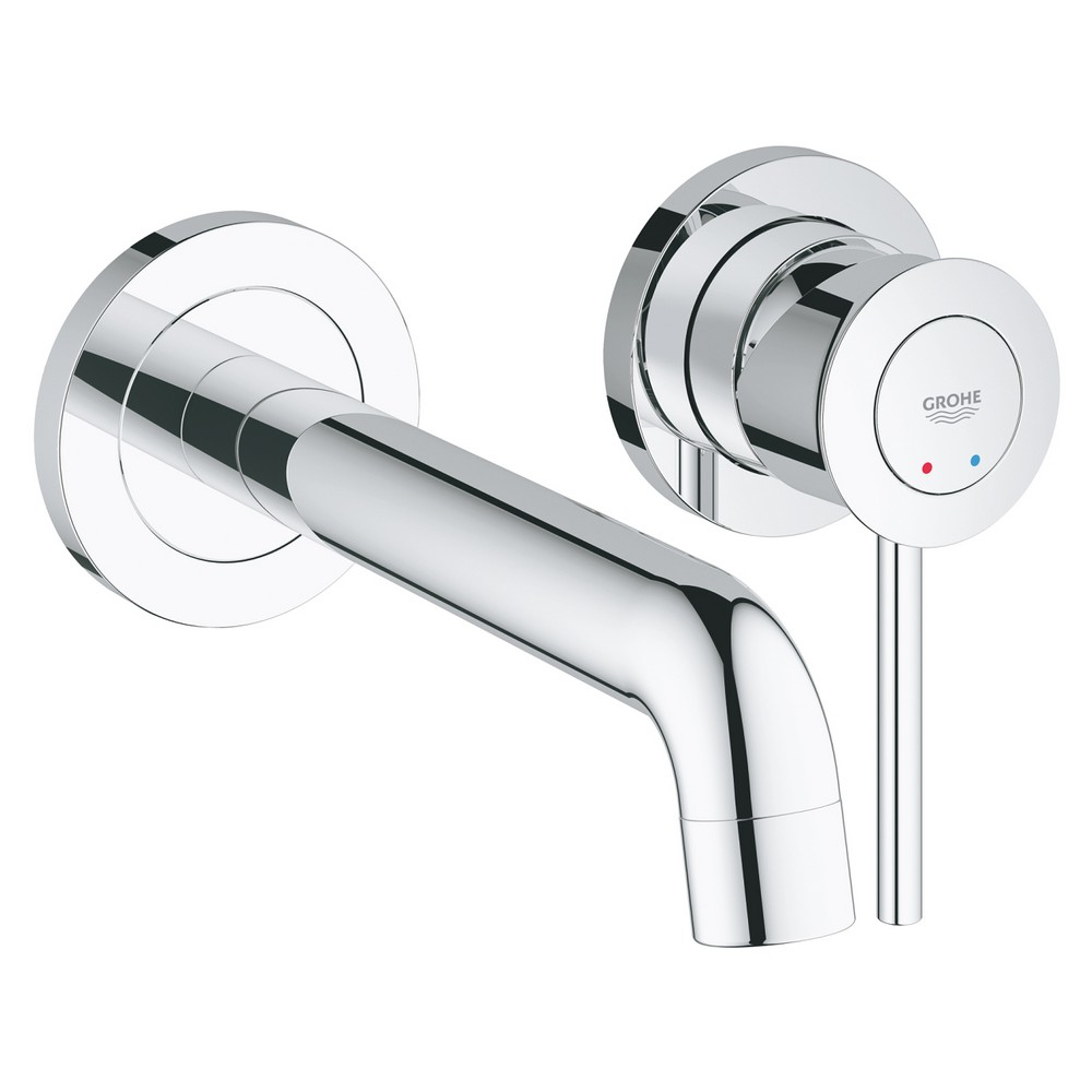 

Кран для раковины однозахватный скрытого монтажа настенный GROHE BauClassic хром латунь 20292000