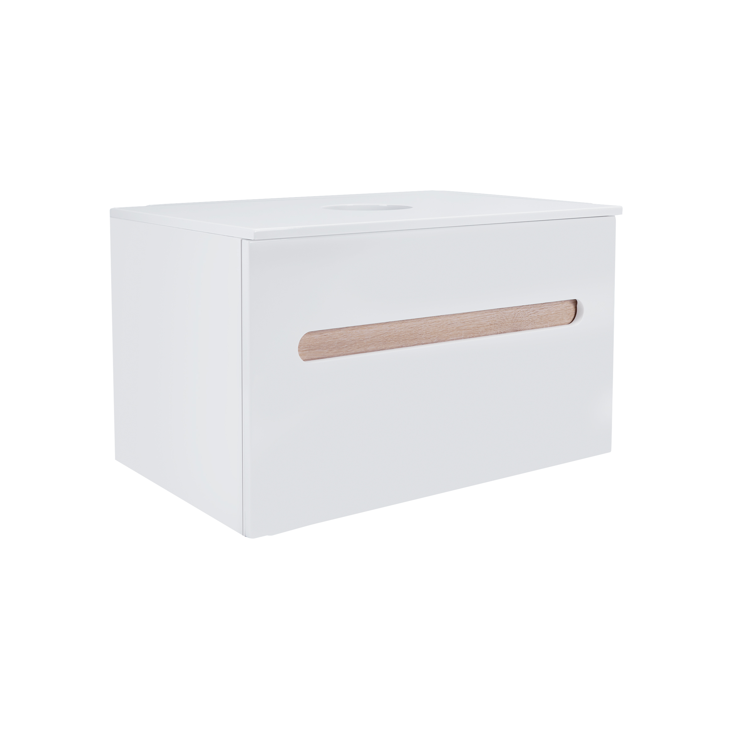 

Тумба под умывальник (докупается) ванная Q-TAP Virgo 80x48x47см под чашу подвесная белый QT1879TPА801WWO