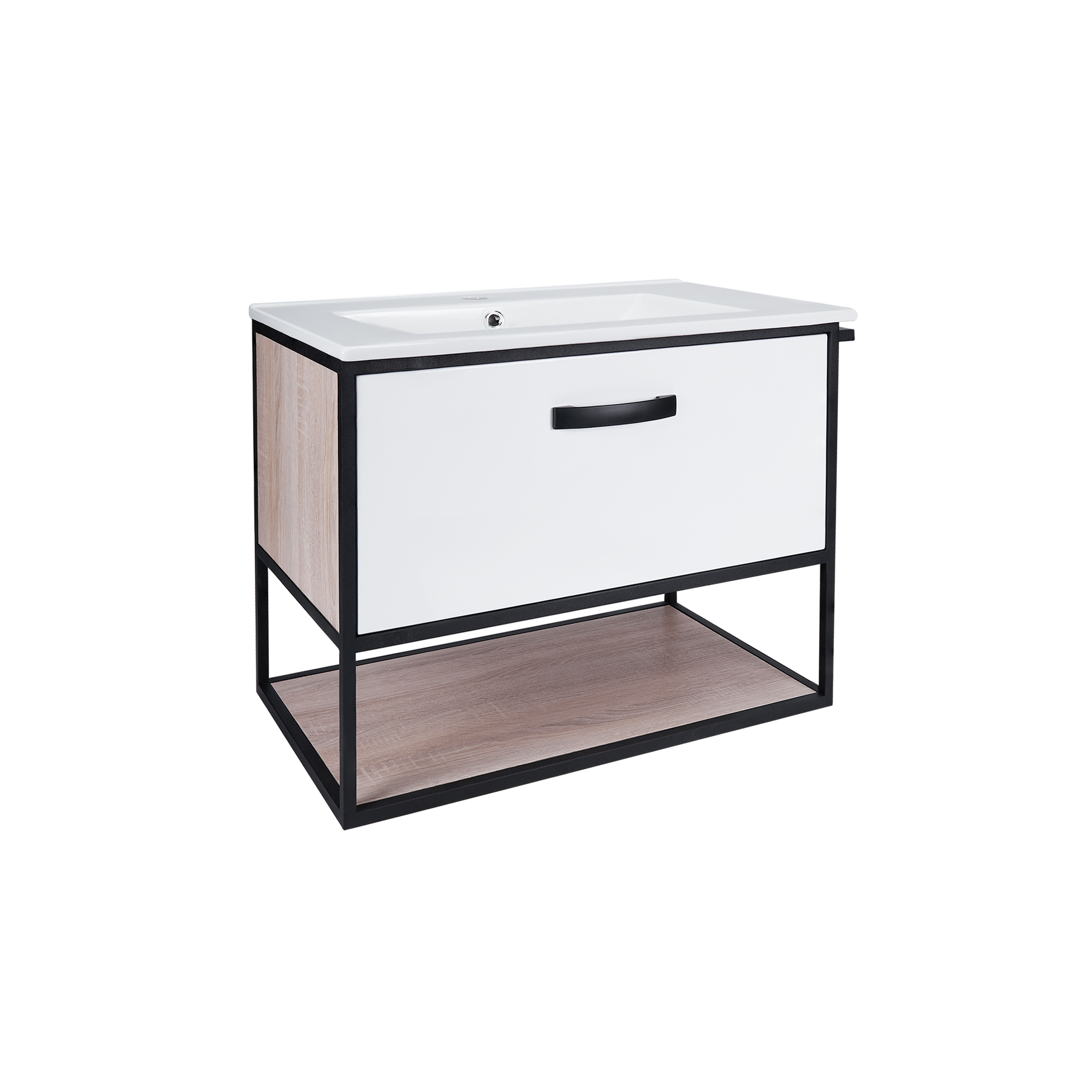 

Тумба с раковиной для ванной Q-TAP Taurus 66x58x47см подвесная белый QT2472TPT603WWO