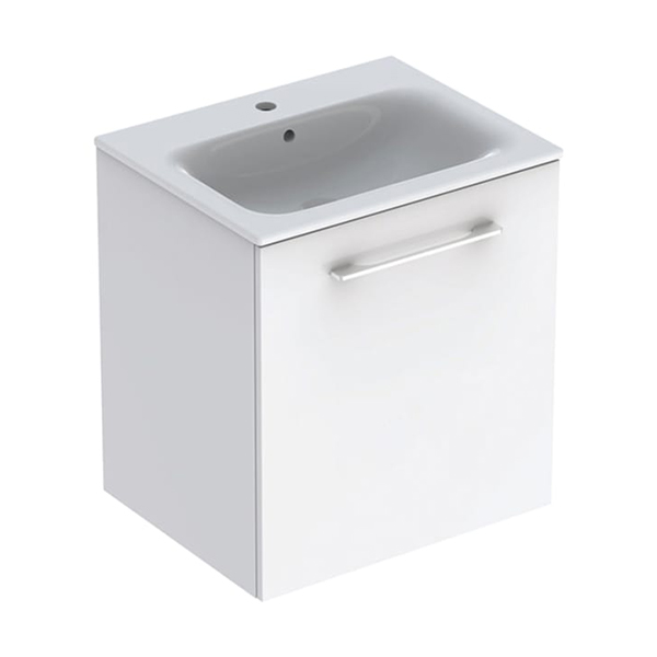 

Тумбочка с умывальником для ванны GEBERIT SELNOVA SQUARE 60x65.2x50.2см подвесная белый 501.252.00.1