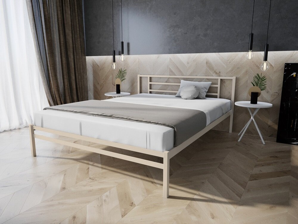 

Кровать металлическая Берта MELBI Бежевый 160 х 190 см