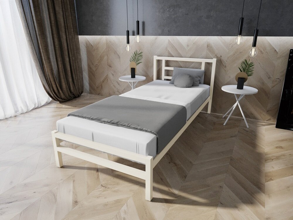 

Кровать металлическая Берта MELBI Бежевый 80 х 200 см