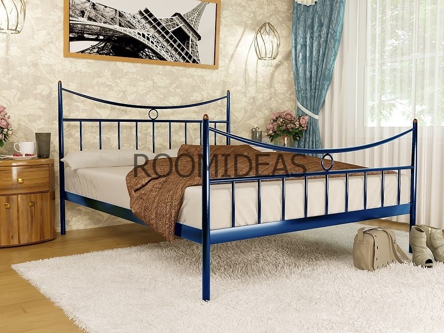 

Кровать Париж 2 Метакам Голубой металлик 180 х 190 см