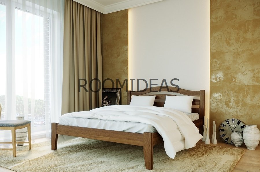 

Кровать Афина New Массив Бук ЛЕВ Орех темный 180х200 см