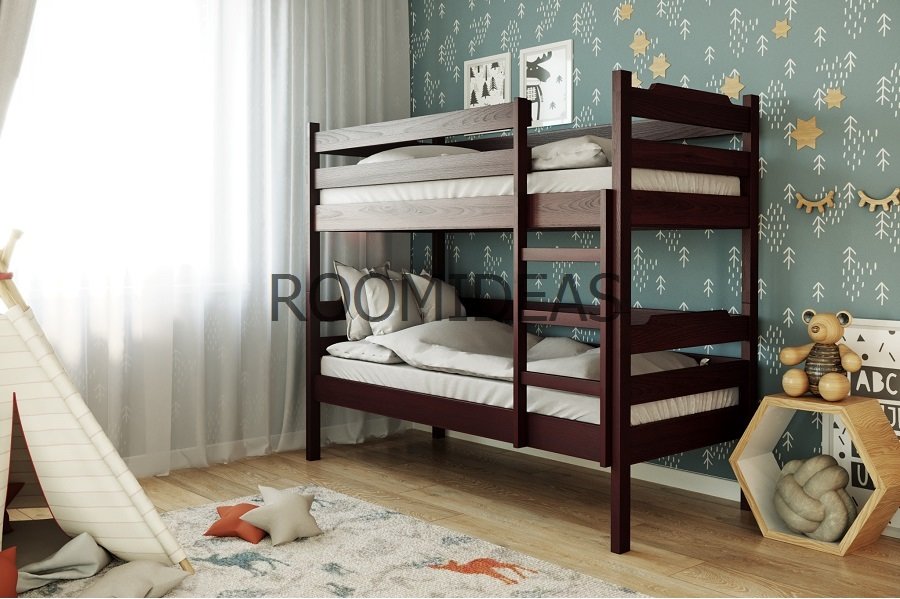 

Кровать Милена 2 Массив Бук ЛЕВ Вишня 90х190 см