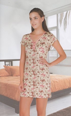 

Женская ночная рубашка с коротким рукавом Сocoon 1906, Женская ночная рубашка с коротким рукавом Сocoon 1906 2XL