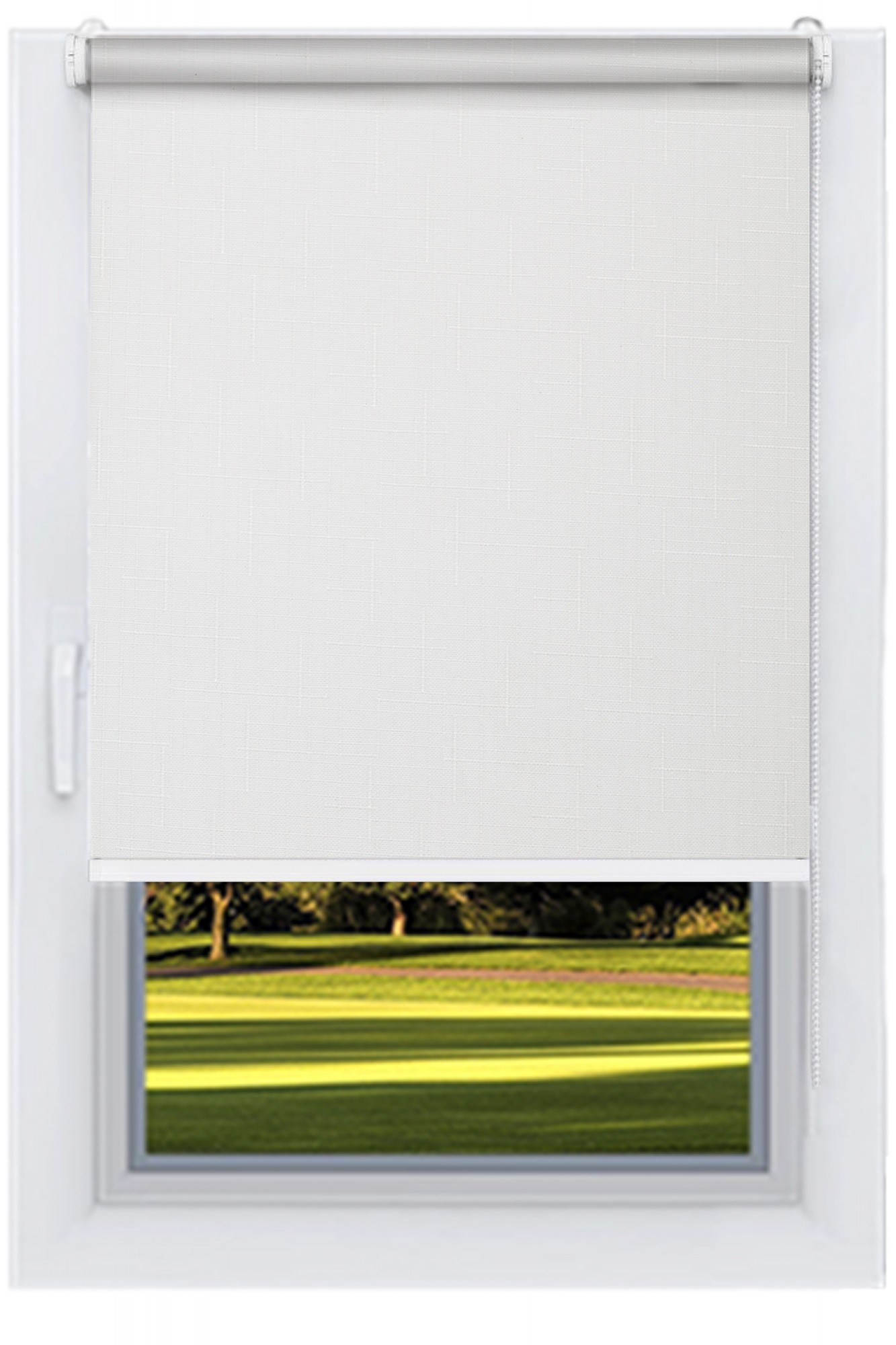 

Ролета тканевая DECOLUX 118х200 LEN Ukrain Белый вал 19