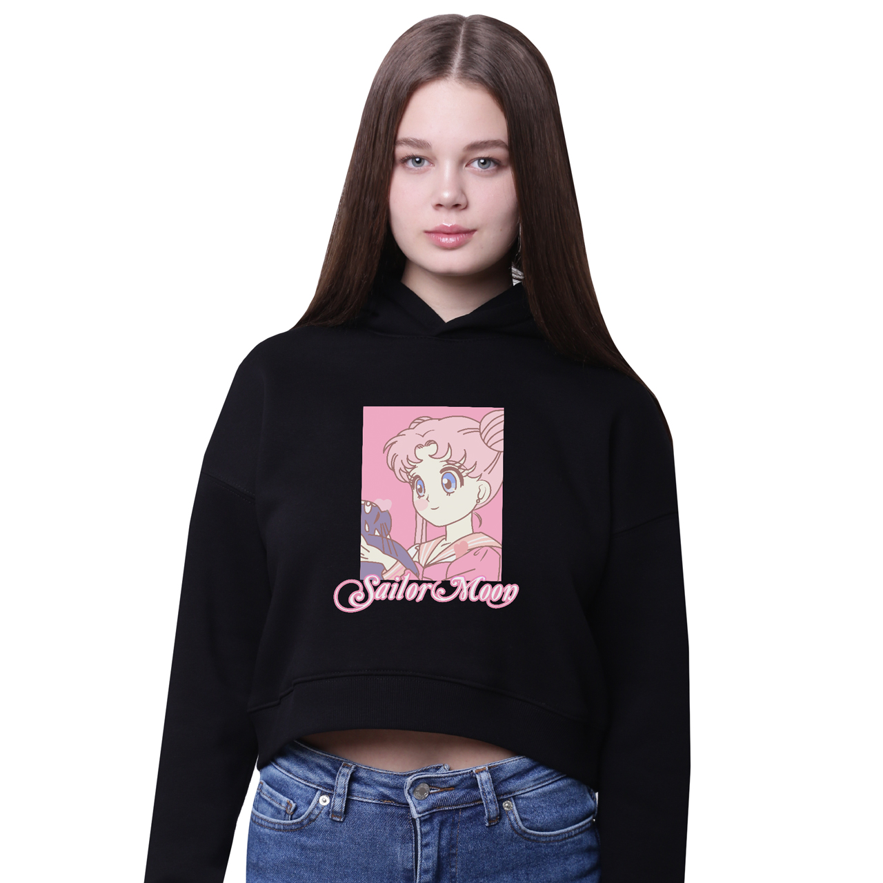 

Кроп-топ с капюшоном Сейлор Мун (Sailor Moon) Черный (35961-2914-9) 170 см