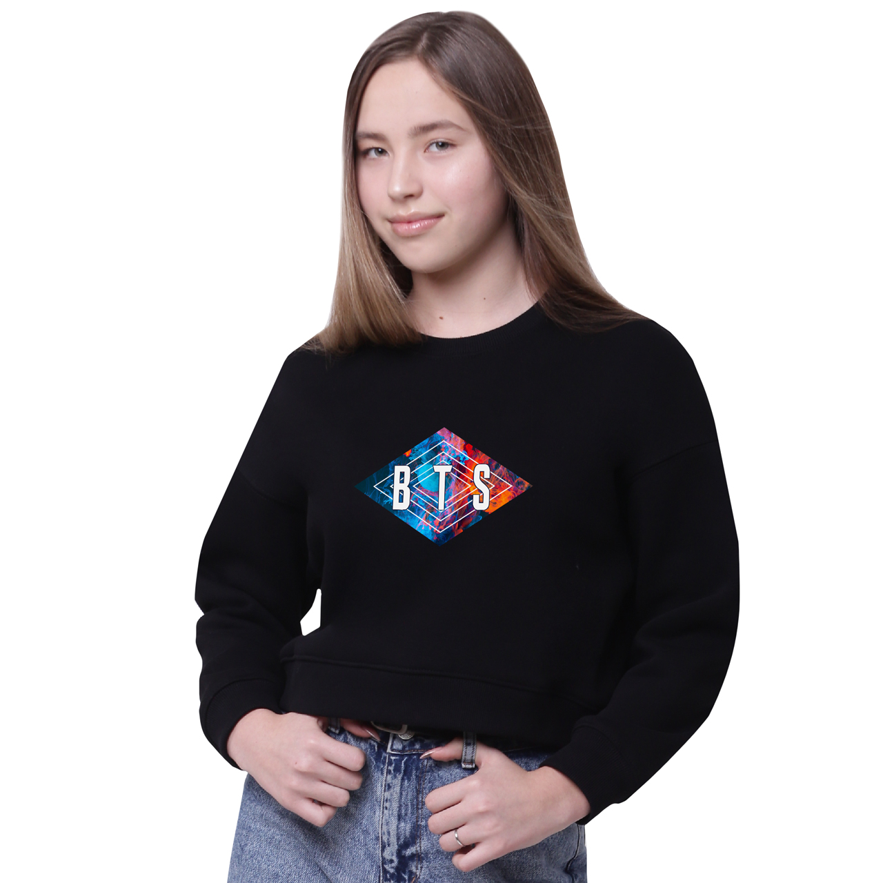

Кроп-топ БТС (BTS) Черный (35960-1062-8) 164 см
