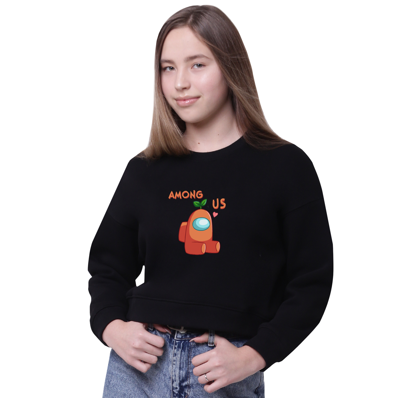 

Кроп-топ Амонг Ас Оранжевый (Among Us Orange) Черный (35960-2410-8) 164 см