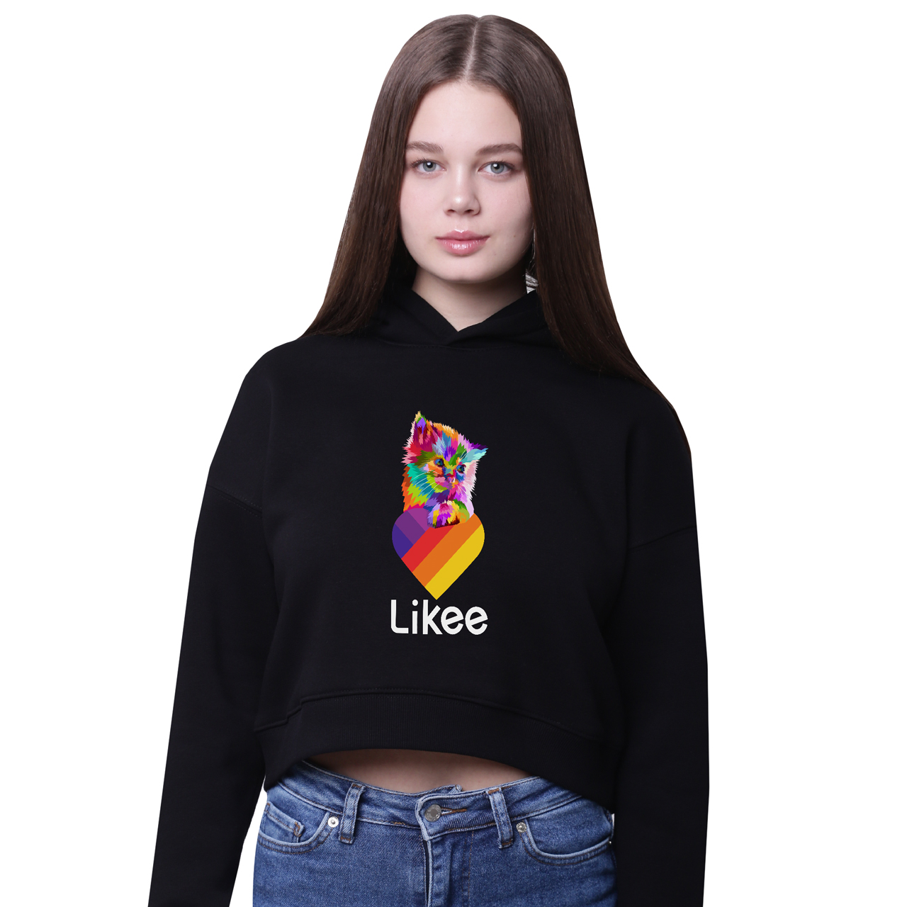 

Кроп-топ с капюшоном Лайк Кот (Likee Cat) Черный (35961-1470-7) 158 см