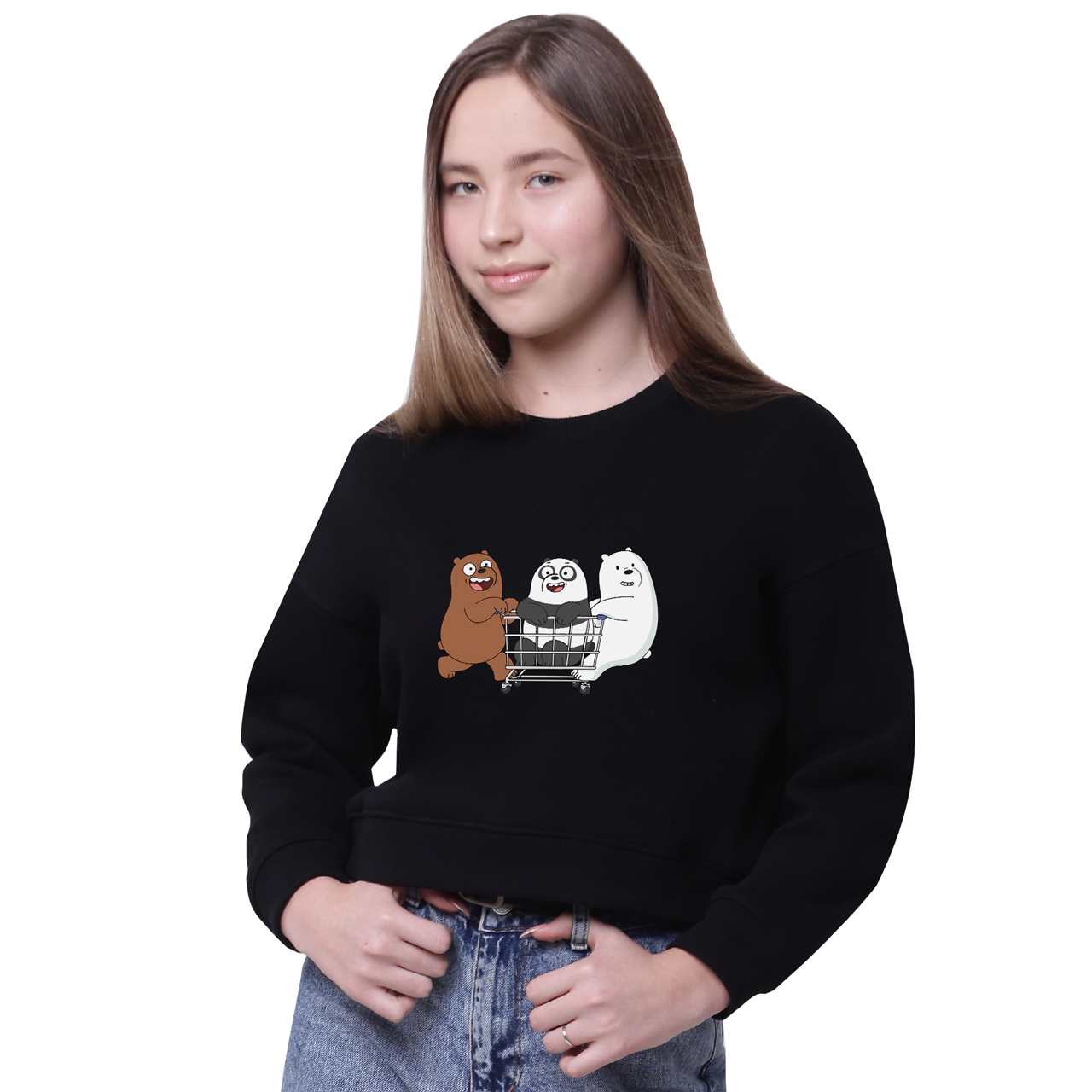 

Кроп-топ Вся правда о медведях (We Bare Bears) Черный (35960-2891-10) 176 см