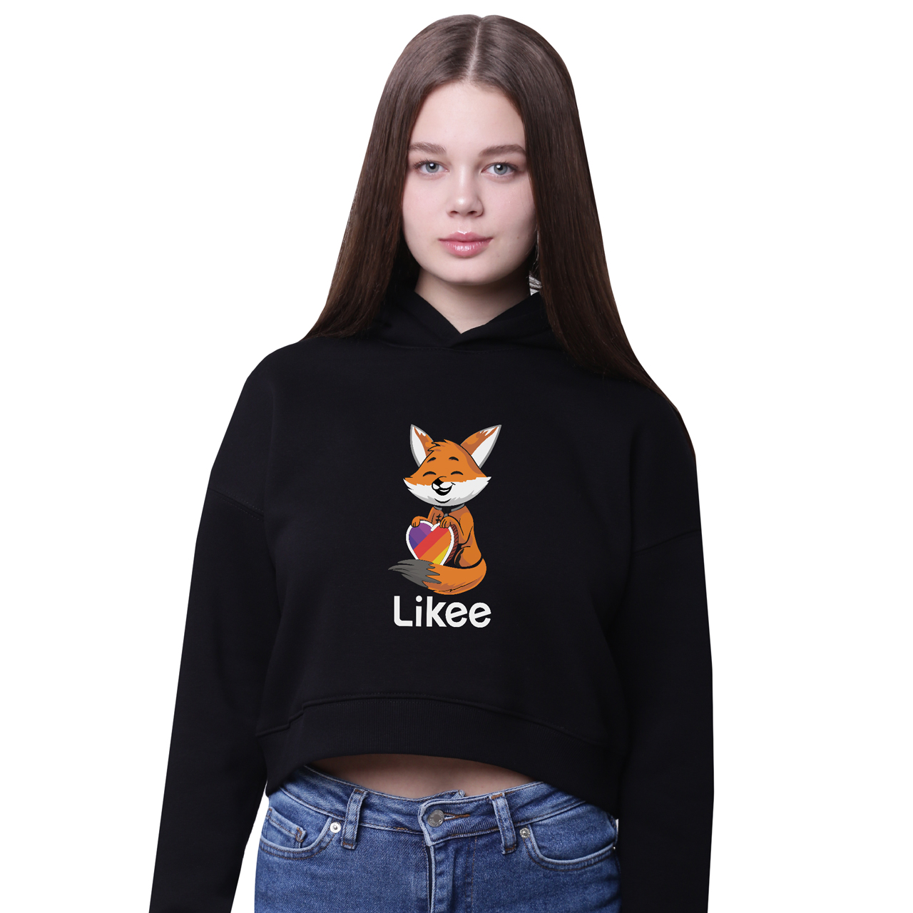 

Кроп-топ с капюшоном Лайк Лисичка (Likee) Черный (35961-1033-7) 158 см