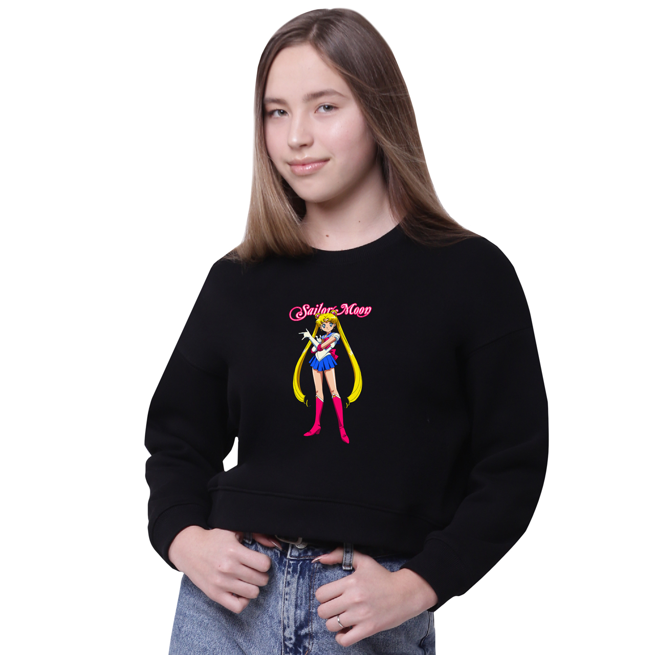 

Кроп-топ Сейлор Мун (Sailor Moon) Черный (35960-2916-2) 128 см