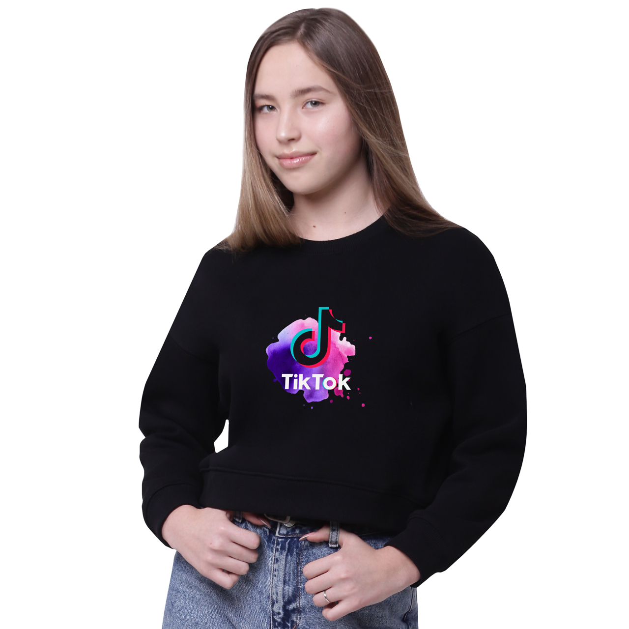 

Кроп-топ ТикТок (TikTok) Черный (35960-1940-3) 134 см