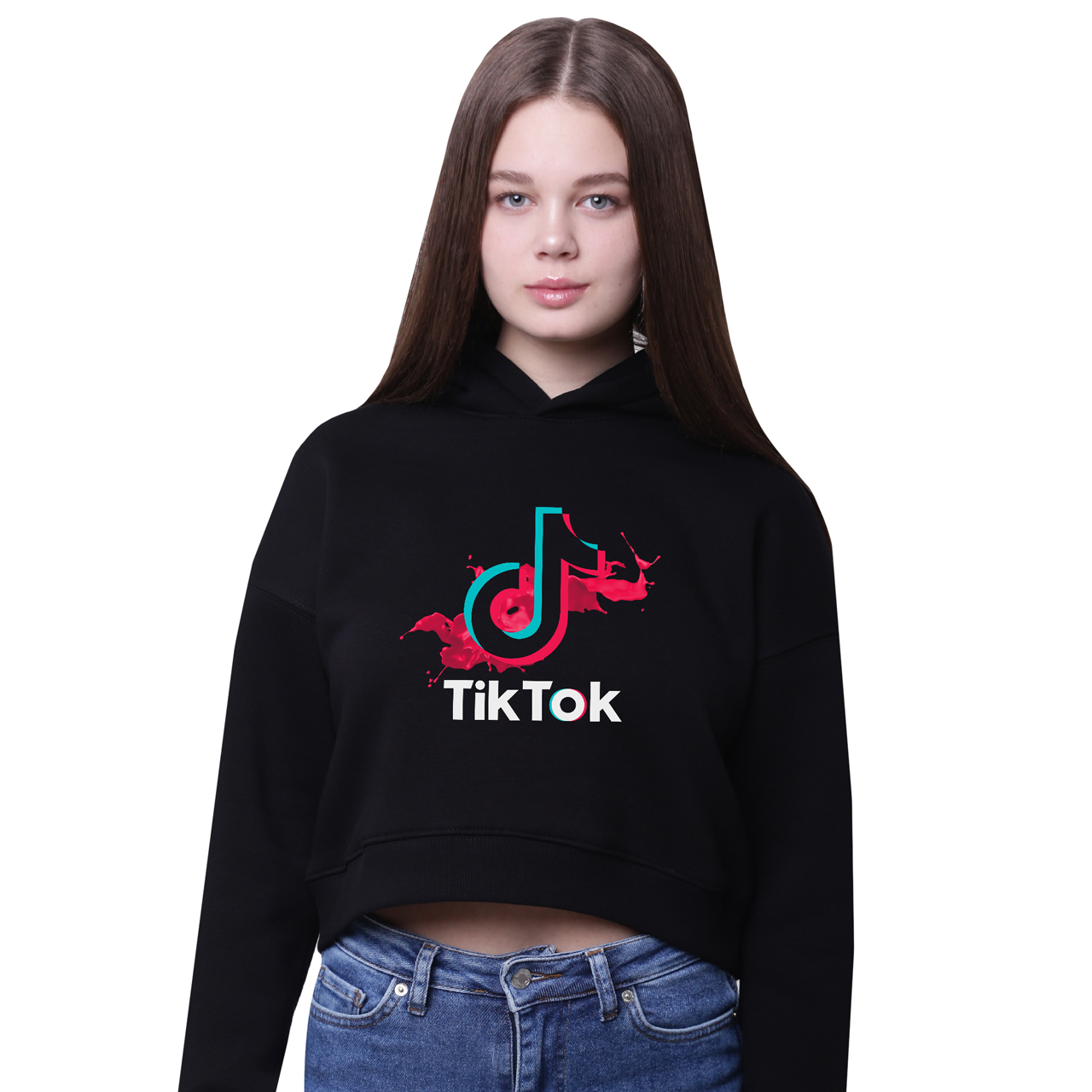 

Кроп-топ с капюшоном ТикТок (TikTok) Черный (35961-1943-1) 122 см