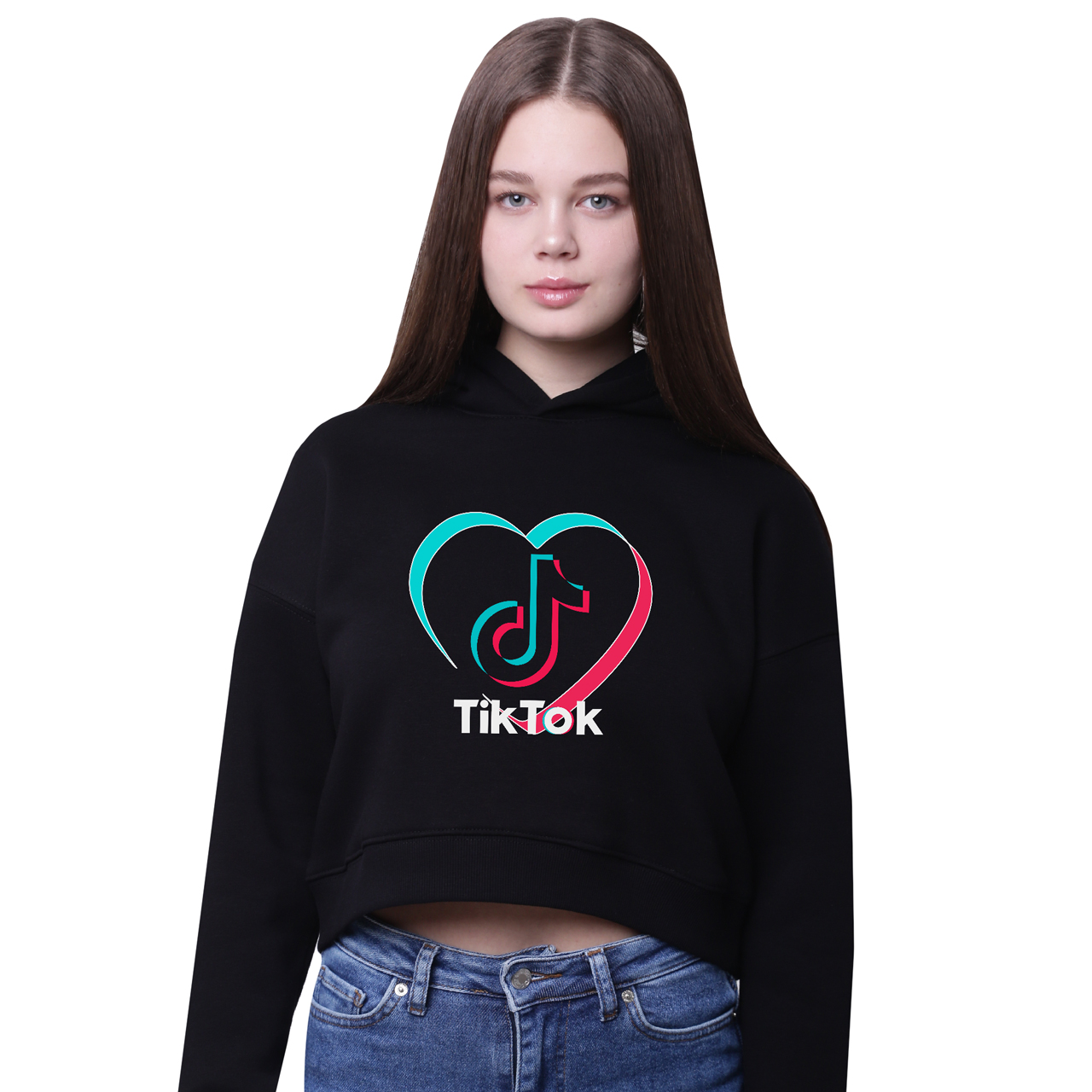 

Кроп-топ с капюшоном ТикТок (TikTok) Черный (35961-1941-1) 122 см