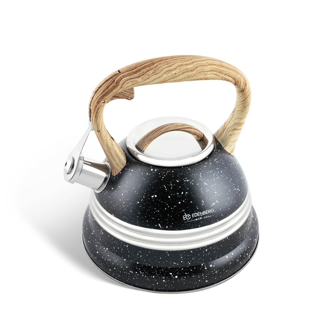 

Чайник 3 л Edenberg из нержавеющей стали со свистком EB-8808 Black