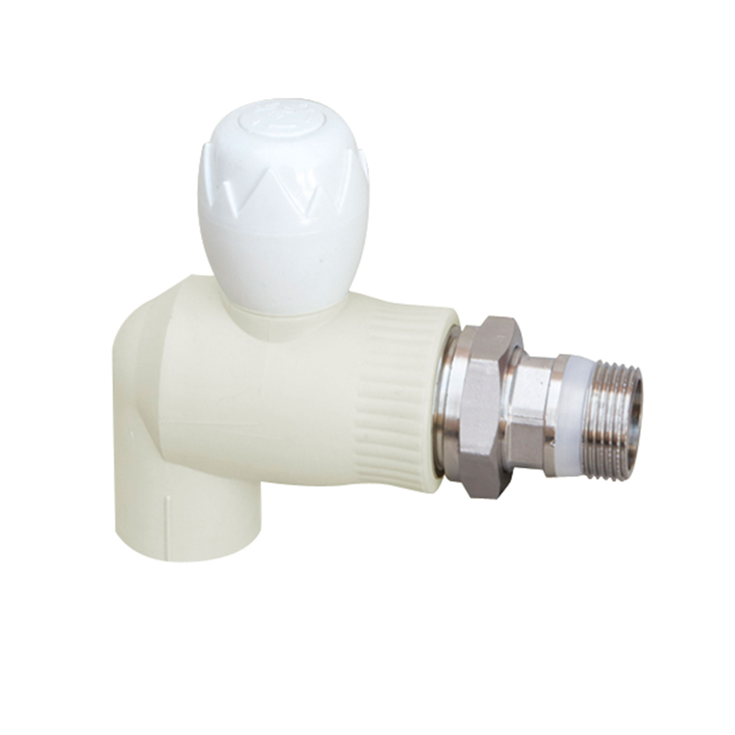 

Кран шаровой радиаторный PPR Blue Ocean 20х1/2" угловой