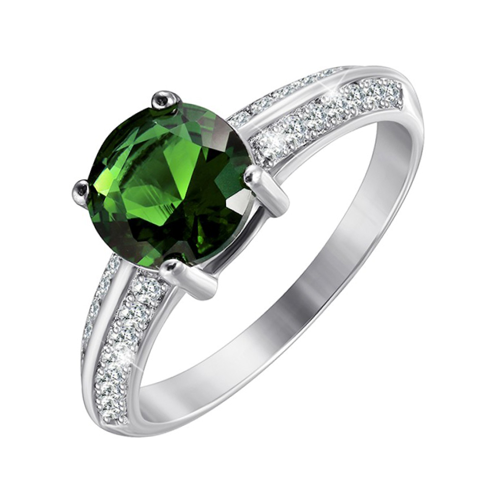 

Серебряное кольцо с фианитами 000052255 17 размера