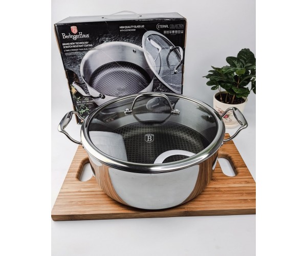 

Кастрюля 6.1л из нержавеющей стали с крышкой 28см Berlinger Haus Eternal Collection BH-6562 (9738)