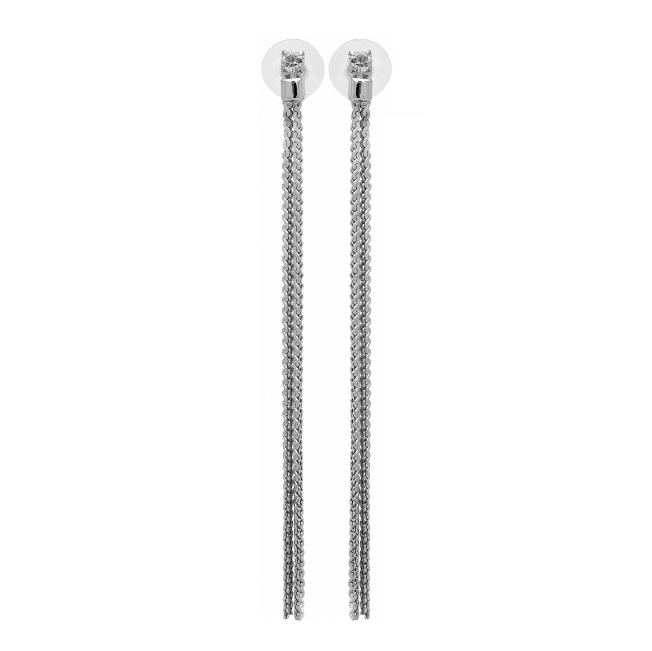 

Серьги Colibra цепочки в серебряном покрытии с кристаллами Swarovski P15/LG/10Ag