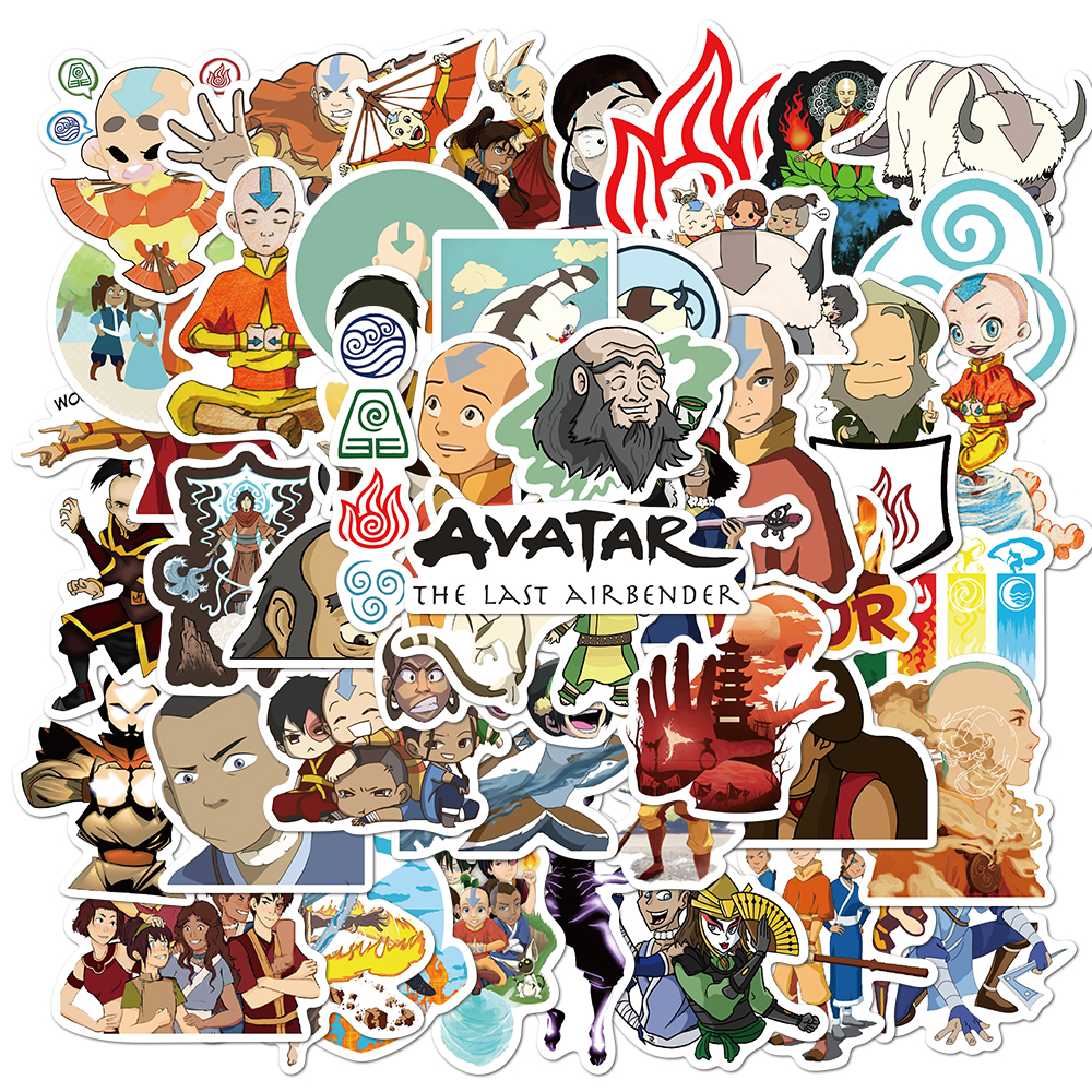 

Набор наклеек stickers Аватар: последний повелитель стихии Аниме - 50 шт. | Avatar The Last Airbender, Anime - Водостойкие стикеры для оклеивания