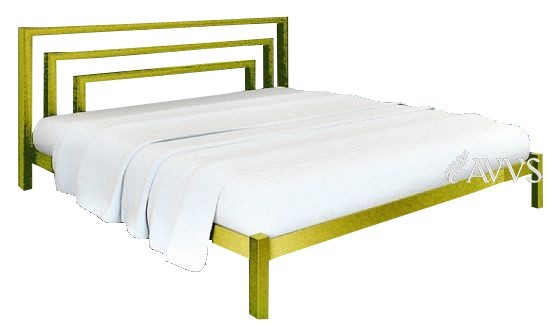 

Полуторная кровать Метакам Brio-1 металлическая 200x120 см Желтая