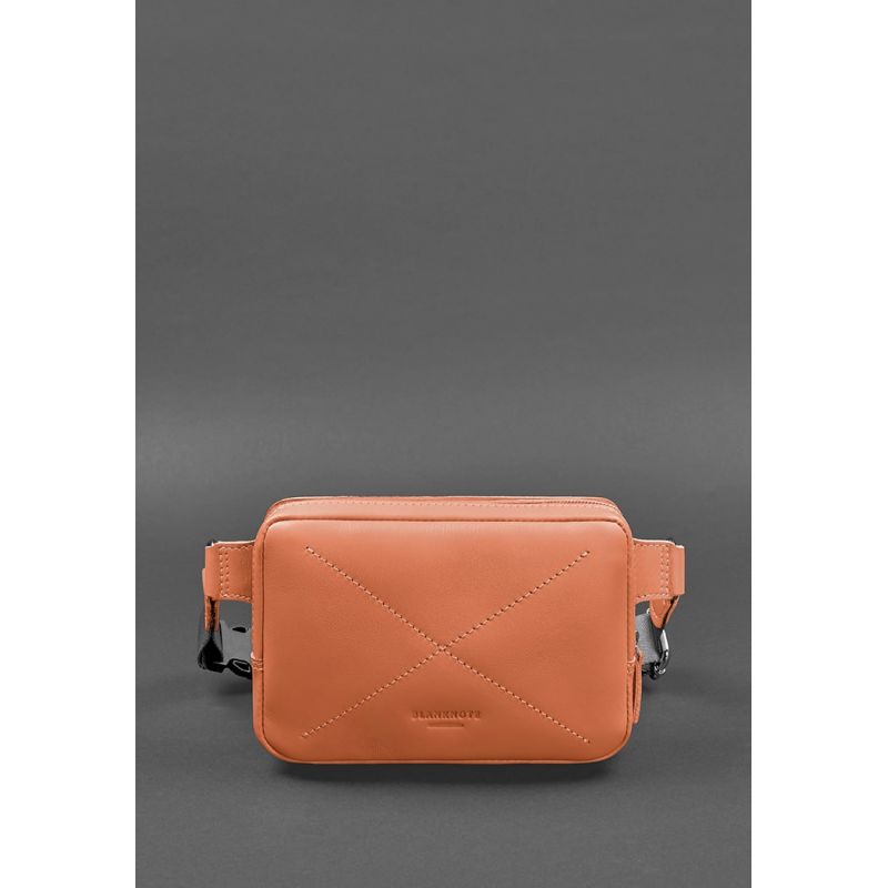 

Кожаная женская поясная сумка Dropbag Mini коралловая
